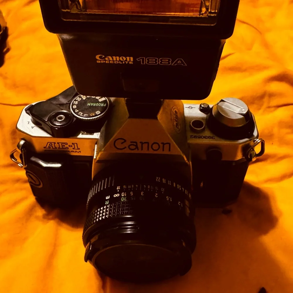 Canon AE-1 Program Black and Silver Camera Body